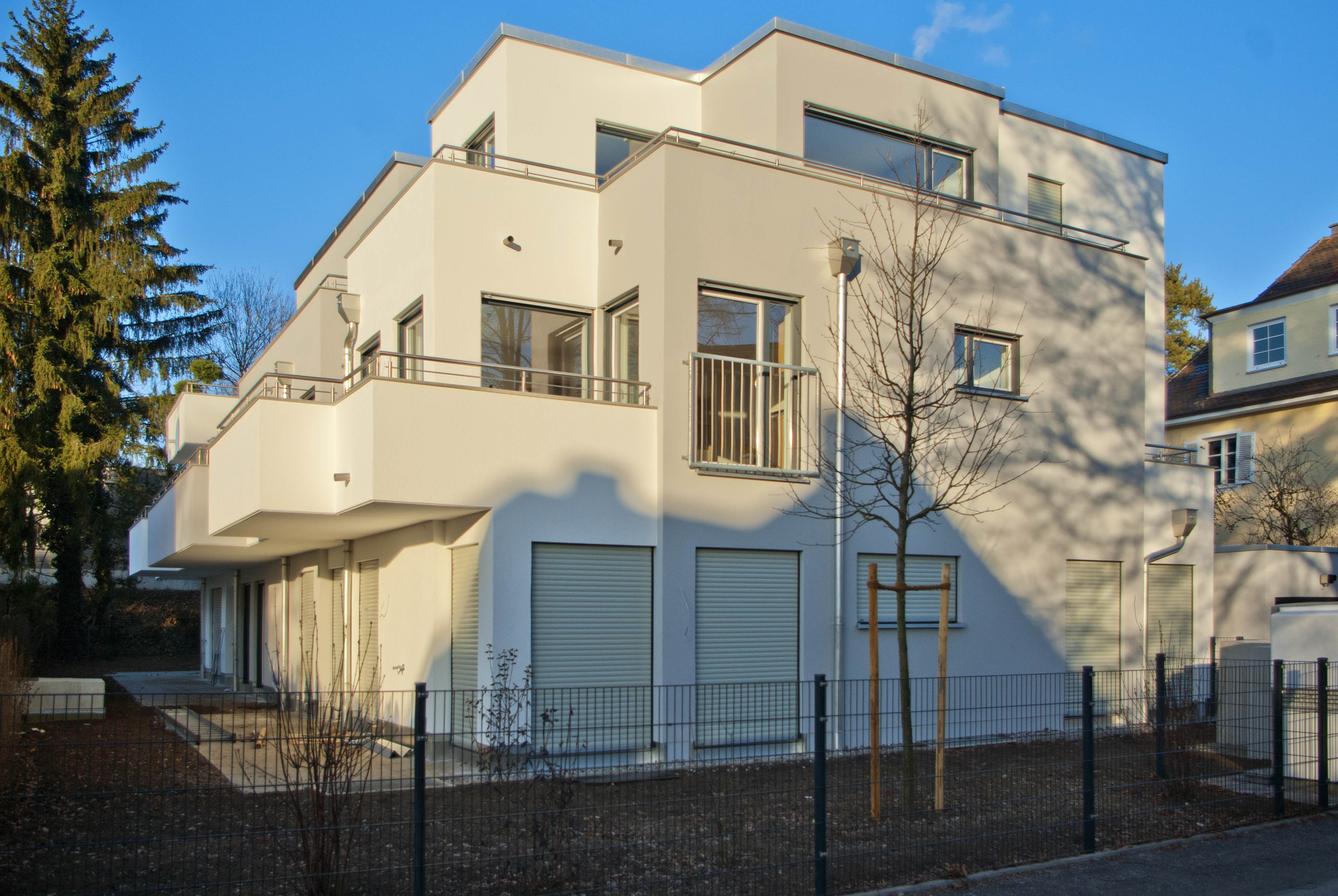 Neubau Mehfamilienwohnhaus München Ansicht Südost